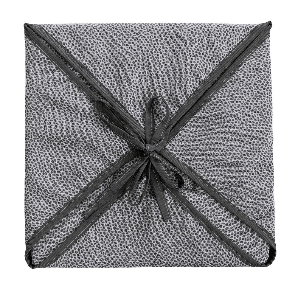 Set 6 Cuscini Sedia Cotone Con Alette Lavabili Morbidi Universali Moderni Coprisedia Maculati Grigio