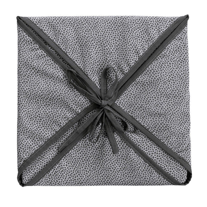 Set 6 Cuscini Sedia Cotone Con Alette Lavabili Morbidi Universali Moderni Coprisedia Maculati Grigio