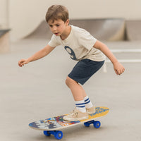 SKATEBOARD SKATE IN LEGNO FANTASIA COLORATO BAMBINI RAGAZZI 70CM 90460
