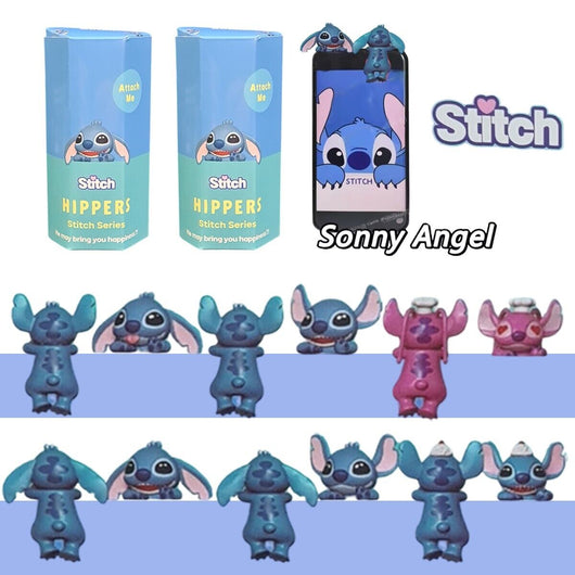 2 SONNY ANGEL STITCH SERIES SORPRESA HIPPERS DECORAZIONE CELLULARE MINI FIGURA