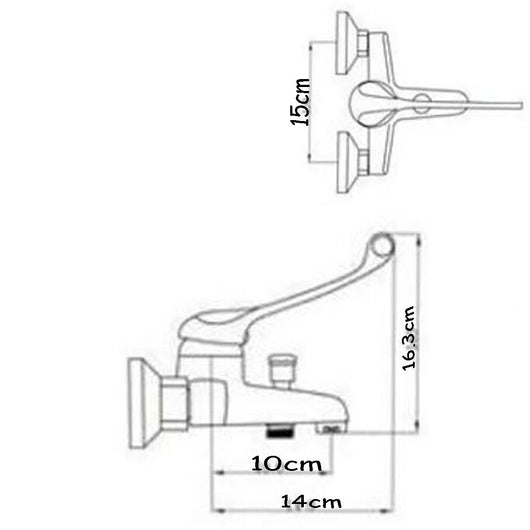 RUBINETTO MISCELATORE CROMATO CASA VASCA LAVABO LAVANDINO KIT MONTAGGIO JH-5032