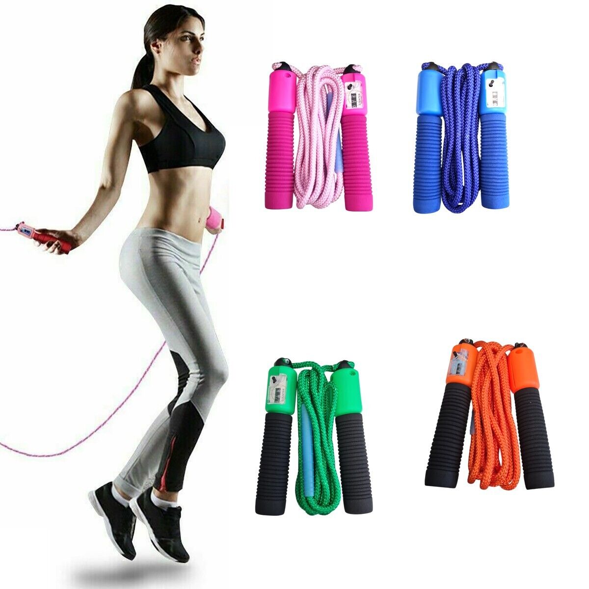 CORDA PER SALTARE CALORIE CONTA CORDA SALTO TIMER CONTA SALTI ELASTICA SPORT