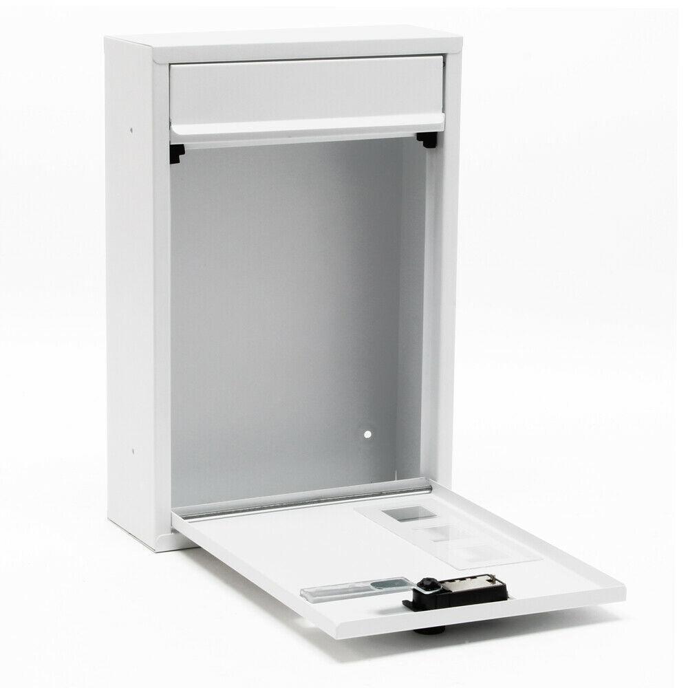 Cassetta postale a muro con serratura a combinazione dal design moderno in acciaio zincato bianco 16_0000066