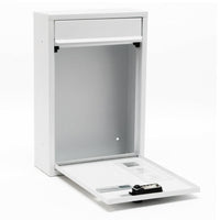 Cassetta postale a muro con serratura a combinazione dal design moderno in acciaio zincato bianco 16_0000066