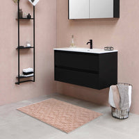 Tappeto Bagno 3D Morbido Assorbente Antiscivolo Lavabile Scendiletto Camera 45x75 Cm Salmone