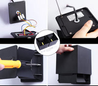 APPLIQUE LED COB LAMPADA PARETE 20W QUADRATO NERO NATURALE INTERNO ESTERNO 18