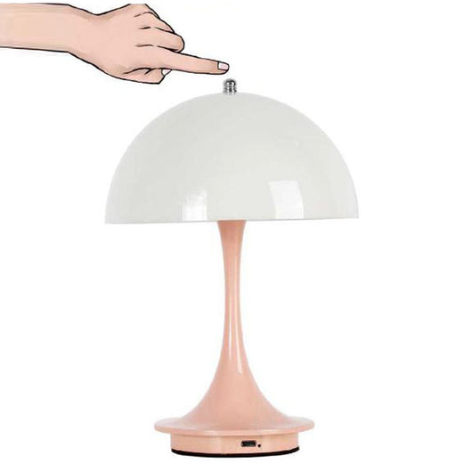 LAMPADA TAVOLO TOUCH LED MODERNA RICARICABILE BAR HOTEL RISTORANTE ROSA ML-G03