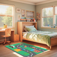 Tappeto Cameretta 120x150 Cm Camera Letto Bambini Moderno Antimacchia Morbido Gioco Bimbi Dis E