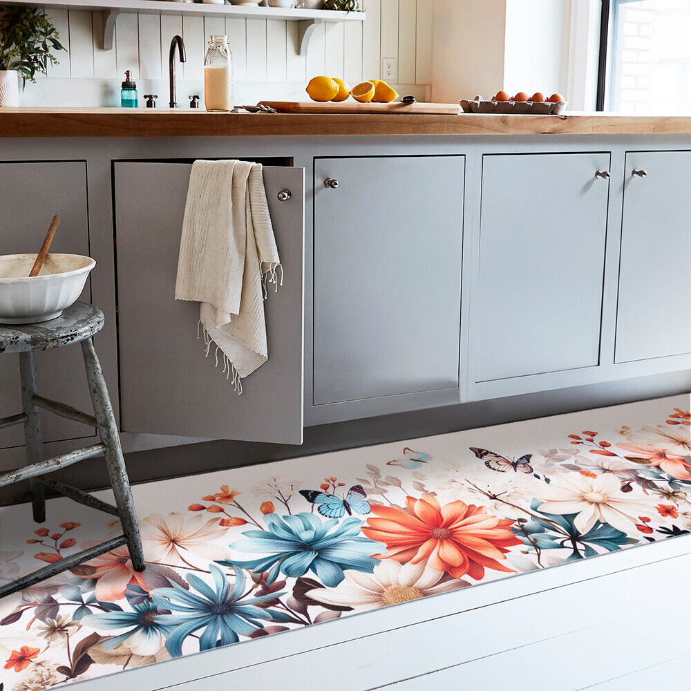 Tappeto Cucina Gomma Pvc 51x40 cm Antimacchia Passatoia Antiscivolo Antisfilo Lavabile Dis_M