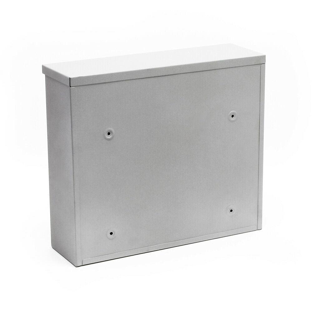 Cassetta postale di design da parete in acciaio zincato argento 16_0000076