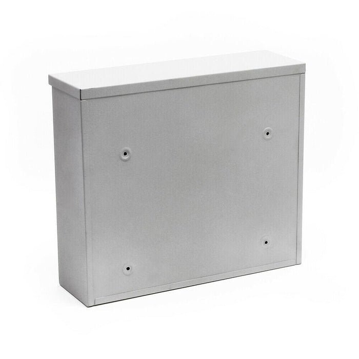 Cassetta postale di design da parete in acciaio zincato argento 16_0000076