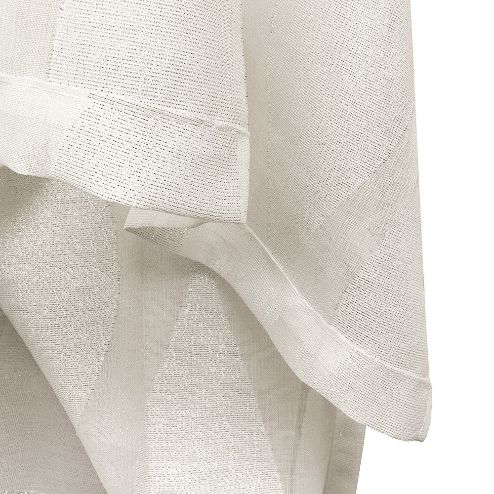 Tende Finestre Porte Interno Elegante Chic Tessuto Strass Brillantini Coppia 2 pz Beige 60x240 Cm