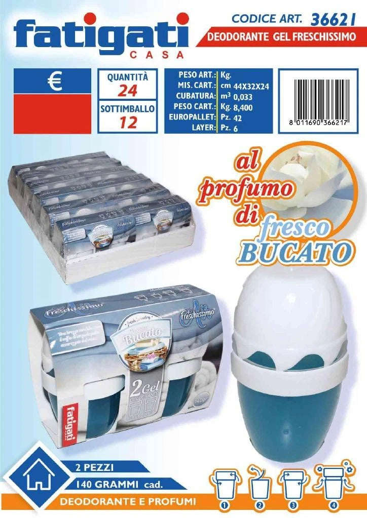 DEOD.GEL 140GR 2PZ ROSSO IMPERIALE  FATIGATI