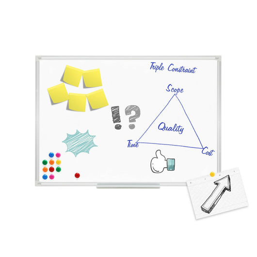 Lavagna magnetica Wattshite da parete 60 x 90 cm 12 magneti inclusi tabellone 16_0002492