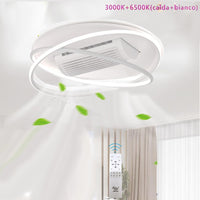PLAFONIERA LED CON VENTILATORE 55W 500MM SENZA PALE LUCE CALDA FREDDA ET-31530