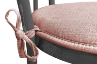 Set 4 Cuscini Sedia Rosso Rotondi Cotone Lavabili Morbidi Coprisedia Tondo Tinta Unita Pastello