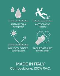 Tappeto Cucina Natale Gomma Pvc 50x90 Cm Moderno Antimacchia Antiscivolo Addobbi Natalizi (A)