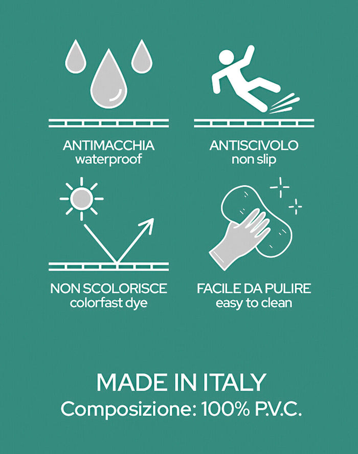 Tappeto Cucina Natale Gomma Pvc 50x90 Cm Moderno Antimacchia Antiscivolo Addobbi Natalizi (A)