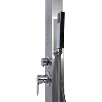 Doccia da giardino a pioggia a parete in acciaio inox 130 cm con ugelli idromassaggio getto pioggia 16_0002769