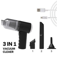 ASPIRAPOLVERE 3 IN 1 SENZA FILI RICARICABILE AUTO CASA UFFICIO ASPIRA SOFFIA USB