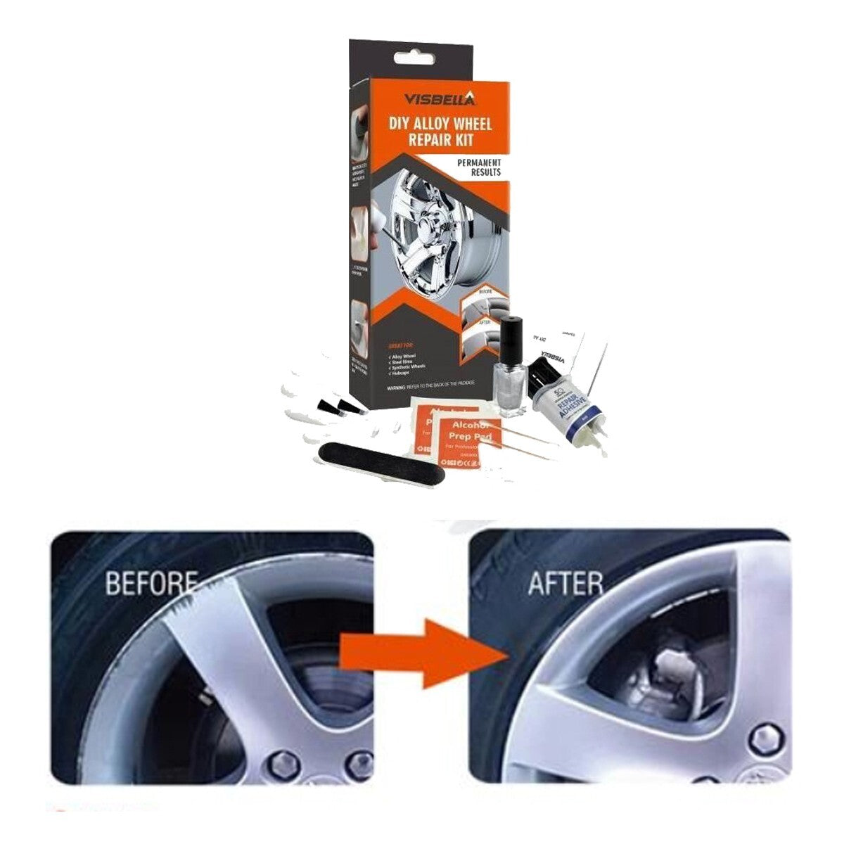 KIT RIPARAZIONE RIPARA RECUPERA CERCHI IN LEGA AUTO SUV MOTO CERCHIONI GRAFFI