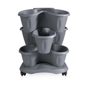 SET VASO TRIFOGLIO CM40X51HLT6 GRIGIO