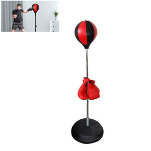 PUNCHING BALL ADULTI BAMBINI ASTA REGOLABILE 150CM CON GUANTONI BASE RIEMPIBILE
