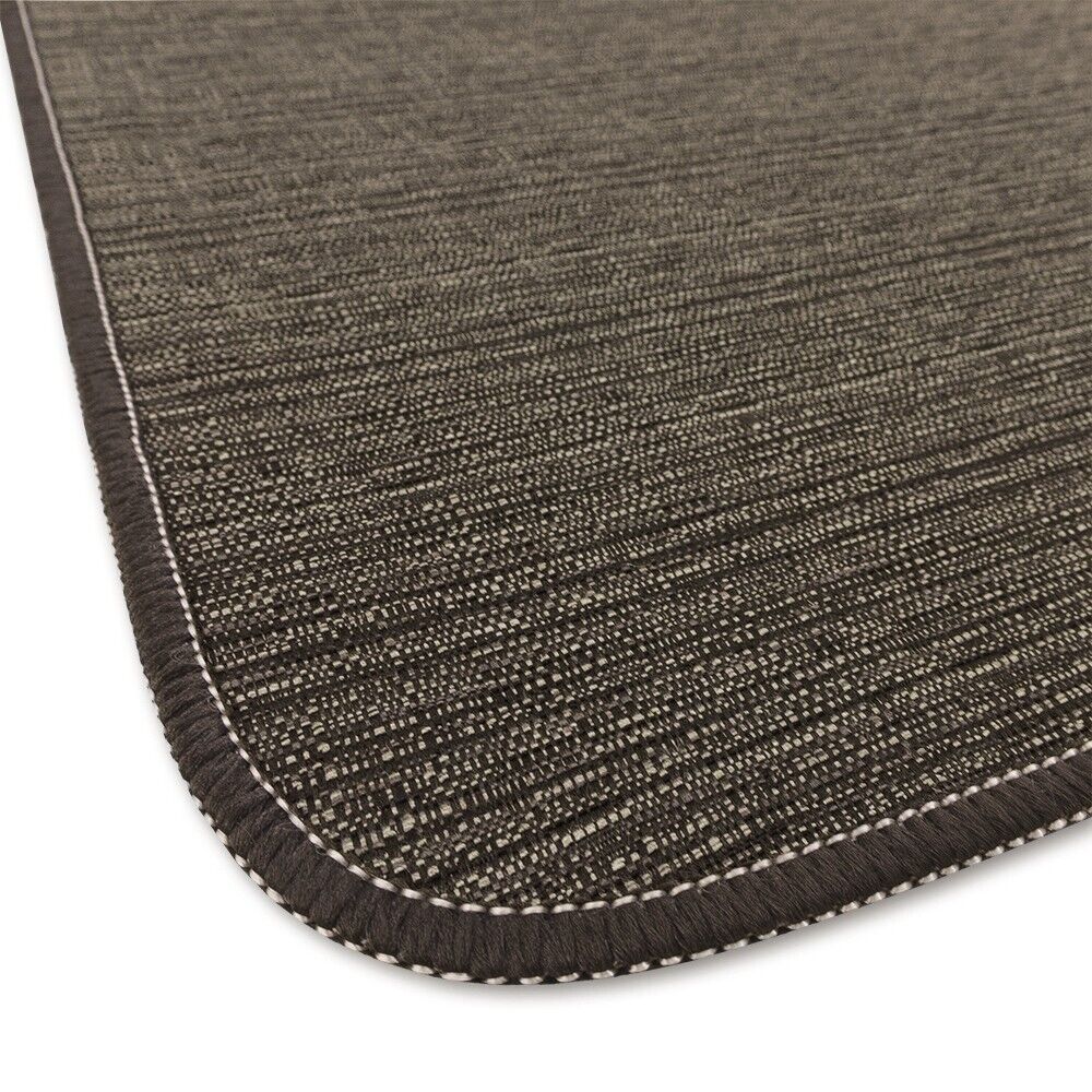 Tappeto Cucina Tinta Unita Striato 54x190 Cm Bordato Assorbente Passatoia Casa Antiscivolo Marrone