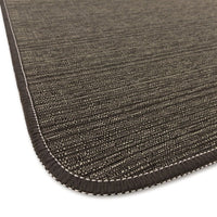 Tappeto Cucina Tinta Unita Striato 54x190 Cm Bordato Assorbente Passatoia Casa Antiscivolo Marrone