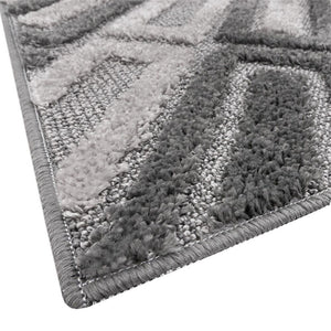 Tappeto Bagno 50x110 Cm Moderno Morbido Soffice Assorbente Asciugapassi Antiscivolo Lavabile Grigio