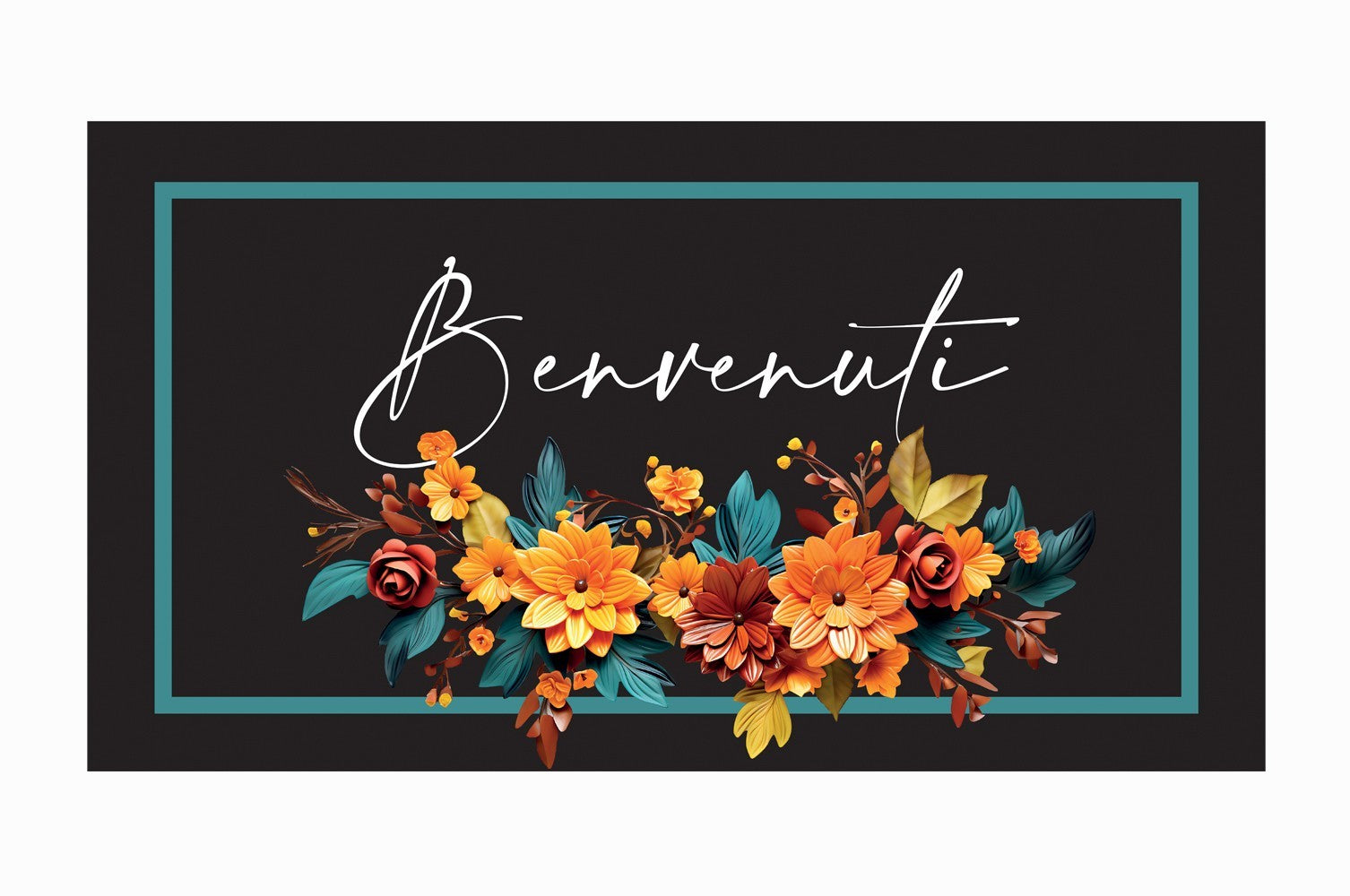 Zerbino Gomma Sostenibile 40X70 Antiscivolo Ingresso Interno Esterno Moderno Dis.E