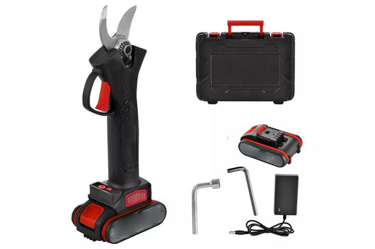 Tech Time - Cesoia Elettrica Forbice Con 2 Batterie 48v Trincia Rami Professionale Senza Fili