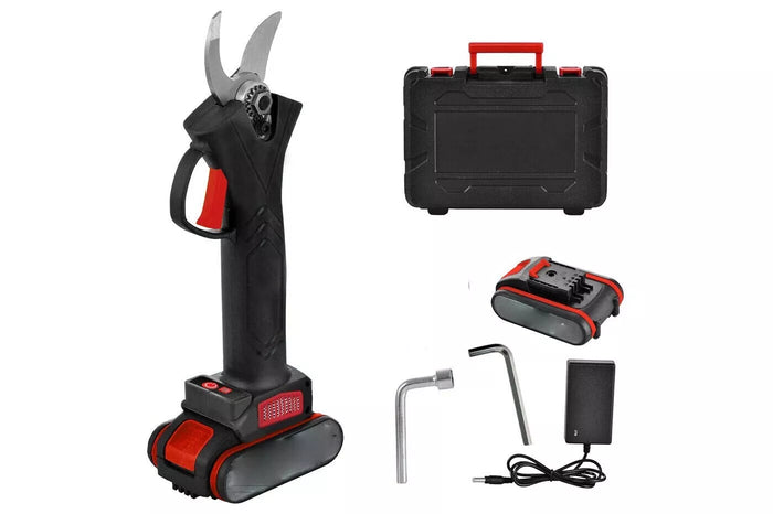 Tech Time - Cesoia Elettrica Forbice Con 2 Batterie 48v Trincia Rami Professionale Senza Fili