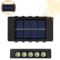 APPLIQUE LAMPADA 10 LED MURO PARETE SOLARE IP65 BIDIREZIONALE GIARDINO TE-B0569