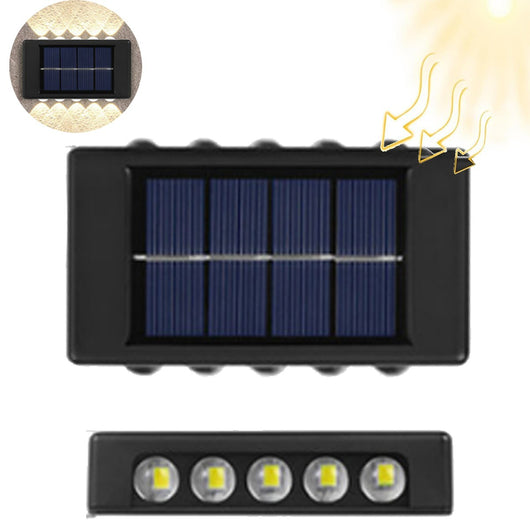 APPLIQUE LAMPADA 10 LED MURO PARETE SOLARE IP65 BIDIREZIONALE GIARDINO TE-B0569