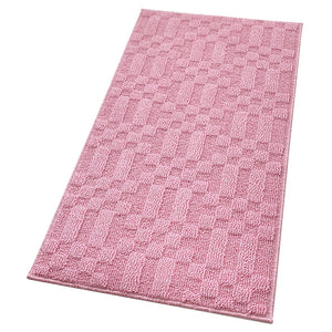 Tappeto Bagno 3D Morbido Assorbente Antiscivolo Lavabile Scendiletto Camera Set 3 Pezzi Rosa