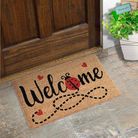 Zerbino Cocco 38x68 cm Antiscivolo Tappeto Rettangolare Esterno Porta Ingresso Entrata D