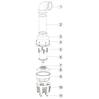 Pompa per laghetto filtro filtrazione corso d'acqua acquario ecologico piccolo laghetto ecologico ad alta efficienza 22000 l/h 95 watt 16_0002096