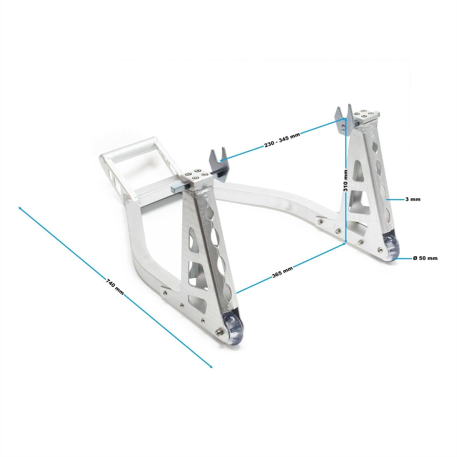 Cavalletto officina ruota posteriore moto supporto sollevatore moto in alluminio uso universale 16_0002932
