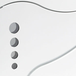 Cassetta postale da parete di design con scomparto per giornali in acciaio zincato 37 x 37 x 10,5 cm bianco 16_0000084