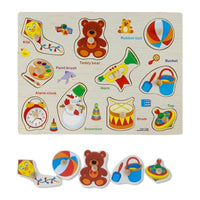 PUZZLE LEGNO INCASTRO EDUCATIVO PALLA ORSO GIOCATTOLI SENSORIALE BAMBINI 53754