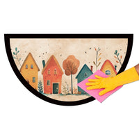 Zerbino Gomma Sostenibile 40X70 Antiscivolo Ingresso Interno Esterno Moderno Semiluna Dis.MC