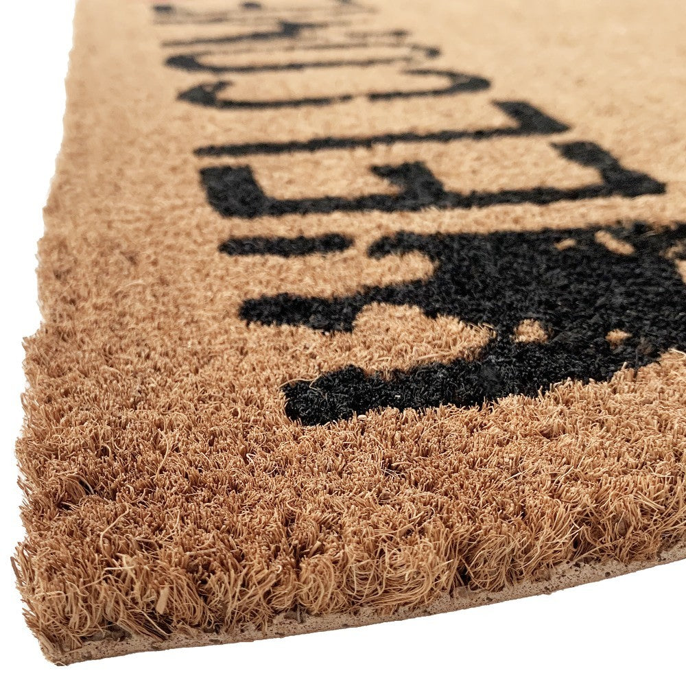 Zerbino Cocco Semiluna 38x68 Cm Moderno Antiscivolo Tappeto Ingresso Tappetino Entrata E