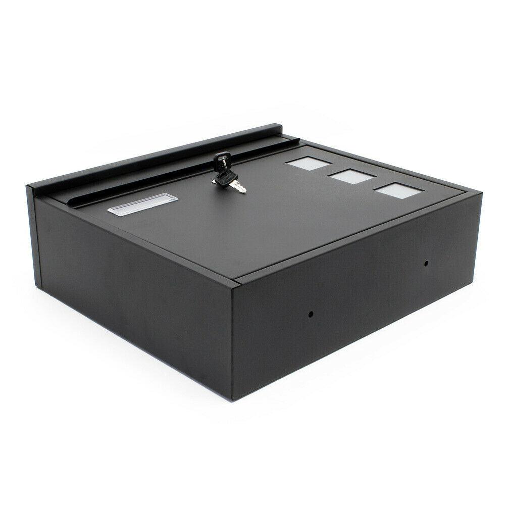 Cassetta postale da parete design verniciata a polvere 30 × 39,5 × 11 cm nero 16_0000105