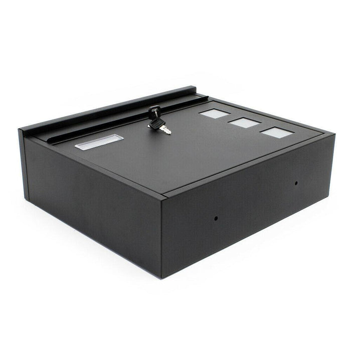 Cassetta postale da parete design verniciata a polvere 30 × 39,5 × 11 cm nero 16_0000105