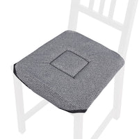 Set 6 Cuscini Sedia Cotone Con Alette Lavabili Morbidi Universali Moderni Coprisedia Maculati Grigio