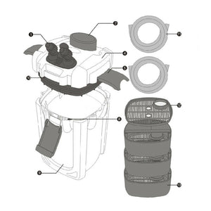 Pompa filtro per acquario biologico da esterno 1.000 litri all'ora 24 Watt con 9 Watt UV e 3 fasi 16_0001753