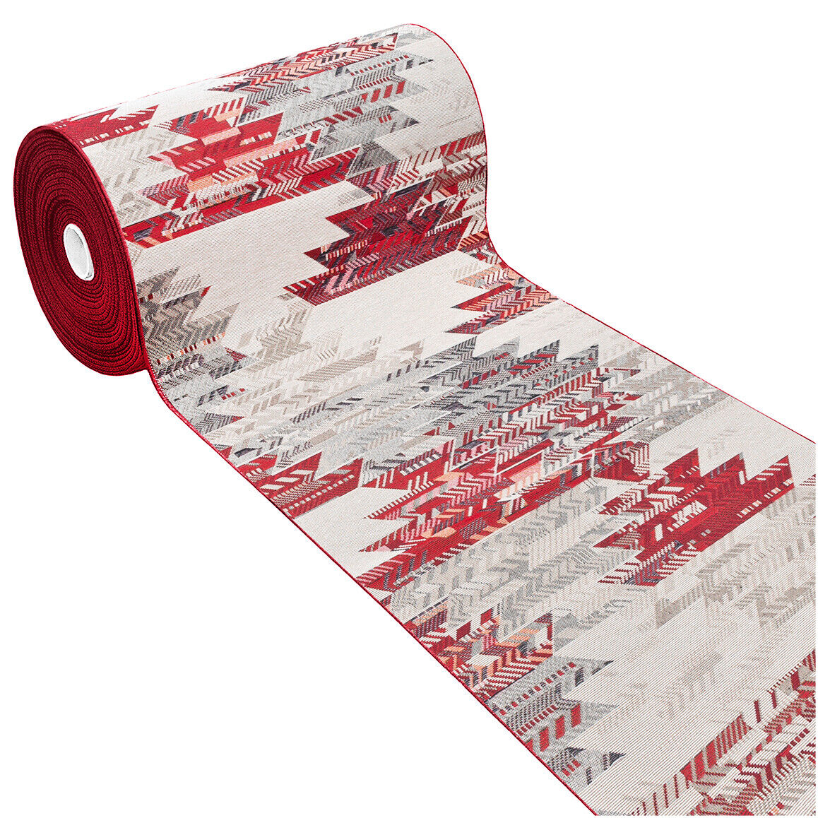 Tappeto Cucina Etnico 54x80 Cm Moderno Passatoia Antiscivolo Tessuto Gobelin Lavabile Bordeaux