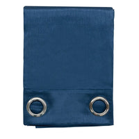 Tenda Porta Finestra 140x280 Cm Raso Sintetico 1 Pannello Coprente Occhielli Acciaio Blu