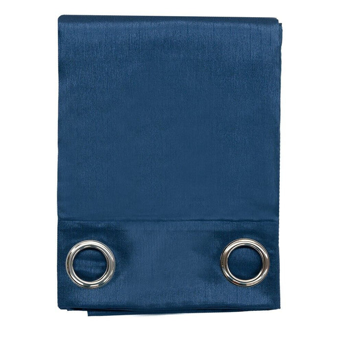 Tenda Porta Finestra 140x280 Cm Raso Sintetico 1 Pannello Coprente Occhielli Acciaio Blu